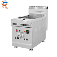 Friteuse à gaz commerciale en acier inoxydable, grande capacité verticale, qualité commerciale, machine à frites