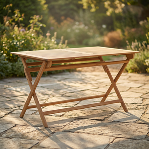 Modern Eco-Friendly Durable Solid Teak Waterproof Rectangle <b>Folding</b> Dining <b>Table</b> for Villa Home Furniture - Product Image 3