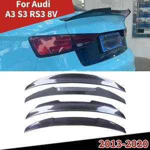 สปอยเลอร์หลังคาร์บอนไฟเบอร์ทรง M4/PSM/R/V/HK สำหรับ A3 S3 RS3 8V ปี 2013-2020 ชุดแต่งปีกหลังพร้อมแผ่นกันกระแทก - Product Image 1