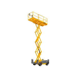 O elevador automático completo da plataforma aérea do trabalho de 10m 12m 14m 200KG bonde portátil scissor elevadores para o uso interno