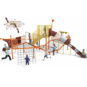 Estructura de Juego Azul y Amarilla con Tobogán, Columpio y Piedras para Escalar para Niños en Parques al Aire Libre - Product Image 5