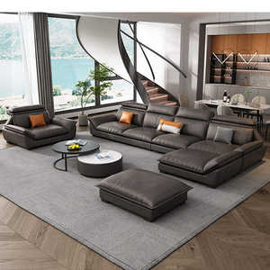 आधुनिक डिजाइन माइक्रोफाइबर फैब्रिक सोफे खंड घर मॉड्यूलर लिविंग रूम लक्जरी सोफा सेट फर्नीचर - Product Image 1