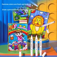 Deli 70816 stylo marqueur à base d'eau à double pointe Graffiti Fiber Set pour étudiant enfants aquarelle dessin plastique