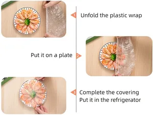 Coperture elastiche per la conservazione degli alimenti per uso domestico copertura per piatti in plastica monouso in PE