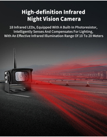 Système de caméra de recul DVR sans fil pour camion, écran LCD TFT 10 pouces avec moniteur de vision arrière étanche IP68 pour la sécurité des véhicules lourds