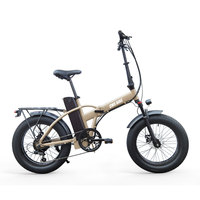 Vélo hybride électrique pliant à vitesse variable de 20 pouces batterie 48v10.4ah moteur 500w gros pneu motoneige vélo