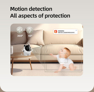 Di Động Ứng Dụng Thông Minh 3MP Bé Màn Hình HD Hỗ Trợ Cho Ăn Đồng Hồ Báo Thức Nhiệt Độ Và Độ Ẩm Theo Dõi Bài Hát Ru Laser Vật Nuôi - Product Image 4