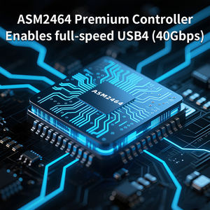 กล่องใส่ SSD M.2 NVMe อลูมิเนียม 40Gbps สำหรับโรงงาน (OEM) รองรับ Thunderbolt 5/4/3 และ USB4/3.2/3.1/3.0 รุ่น M/B+M Key M1/M2 Pro/Max - Product Image 5