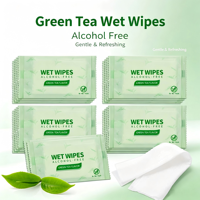 Tisu Basah Ramah Lingkungan Ekstra Lembut Non-Woven Sachet Tunggal Sekali Pakai untuk Kebersihan Rumah Tangga dengan Logo Kustom