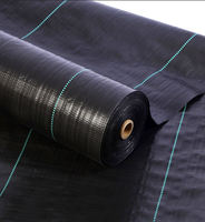 Toile géotextile tissée en PP/PE stabilisée aux UV, tapis de couverture de sol industriel, toile de contrôle des adventices noire découpable