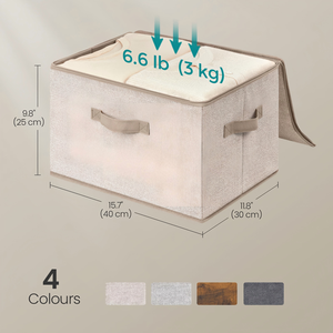 Boîte <span class=keywords><strong>de</strong></span> <span class=keywords><strong>rangement</strong></span> pliable pour chambre à coucher, <span class=keywords><strong>cube</strong></span> <span class=keywords><strong>de</strong></span> <span class=keywords><strong>rangement</strong></span> en tissu <span class=keywords><strong>avec</strong></span> couvercles, paniers <span class=keywords><strong>de</strong></span> <span class=keywords><strong>rangement</strong></span> pour étagères - Product Image 4