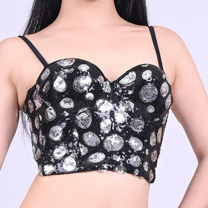 À la mode Sexy Brillant Sequin Broderie Jarretelles Hot Dance Show Performance Porter pour Discothèque Chanteur Bar Act Tops - Product Image 1