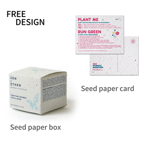 Wholesale custom plantable seed carton packaging design seed paper postcards