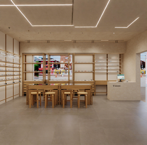 ออกแบบตกแต่งภายในร้านแว่นตาสมัยใหม่แบบ 3 มิติ ตู้โชว์แว่นตาไม้ เฟอร์นิเจอร์ร้านแว่นตาสำหรับการปรับปรุงร้านค้า - Product Image 4