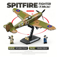 Yutong Serie Segunda Guerra Mundial, Spitfire F.Mk.la del Reino Unido, Bloques de Construcción de Aviones de Combate, Juguete de Construcción de Plástico ABS, Ensamblaje DIY para Mayores de 14 Años, Unisex