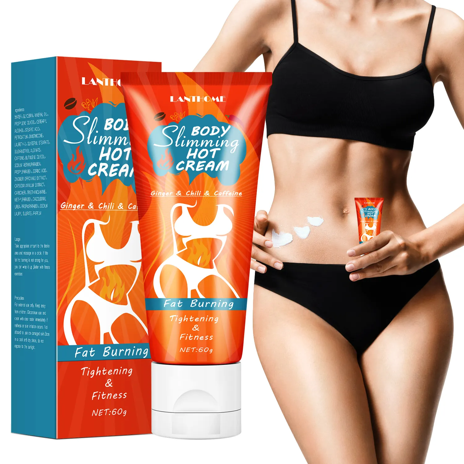 Private Label Nebenwirkungen Gewichts verlust Magen Taille Hot Cream Abnehmen Fett verbrennung Best Body Slimming Cream