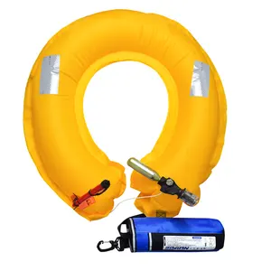 High Quality CO2 Buoyancy Inflatable Life Buoy Life Saving Bag With Luminous Strip For Night Fishing