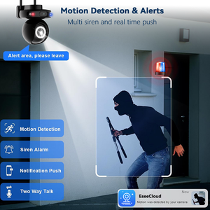 12MP ngoài trời wifi màu đêm tầm nhìn NVR Kit an ninh giám sát Ptz không dây 4 kênh CCTV Hệ thống camera Pan Tilt máy ảnh - Product Image 6