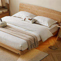Dw8029 Quan Lit en bois massif de style européen, design ergonomique, très vendu, cadre de lit flottant moderne Queen Size