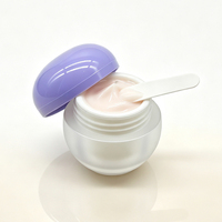 Pot de crème pour les yeux de luxe 10g, conteneur cosmétique sphérique en plastique PP, mini pot vide pour échantillon, emballage pour soins de la peau