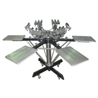 Máquina de Serigrafía Automática y Manual de 6 Estaciones, Impresoras Multicolor de Bajo Costo para Tarjetas, Prendas de Seda, Camisetas y Etiquetas