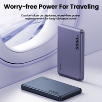 Toocki Hot 15W magnétique sans fil 5000mAh mince batterie externe sans fil conception magnétique batterie externe pour la charge mobile en voyage