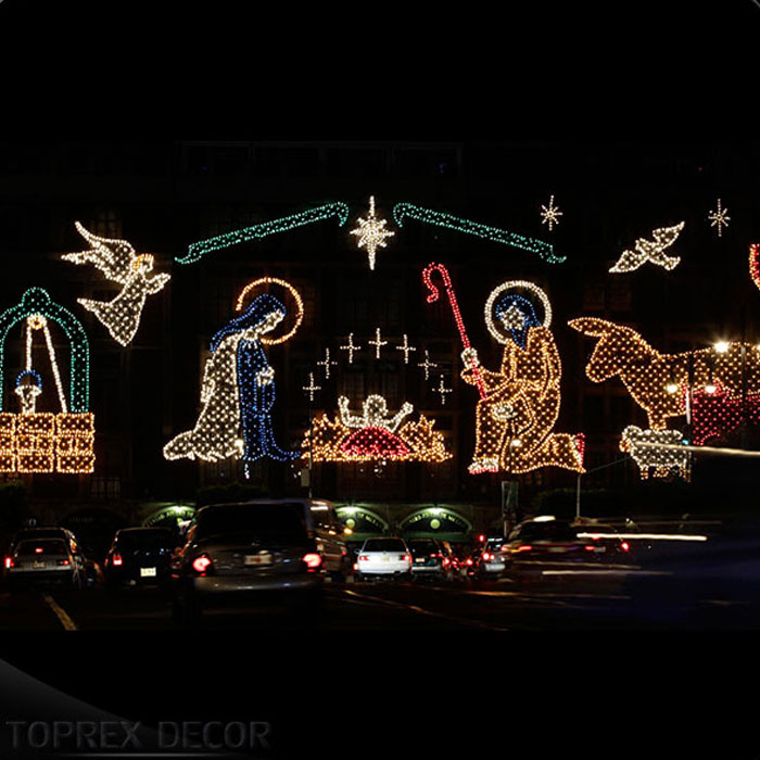 Nativité légère de corde de Noël menée extérieure imperméable pour la décoration festive d'éclairage