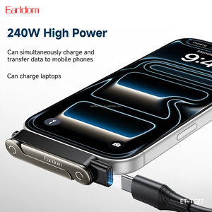 อะแดปเตอร์กำลังสูง Earldom 240W 2-in-1 ชาร์จและดูวิดีโอได้ในตัว พร้อมตัวล็อคโลหะ สำหรับโทรศัพท์มือถือและแล็ปท็อป - Product Image 2