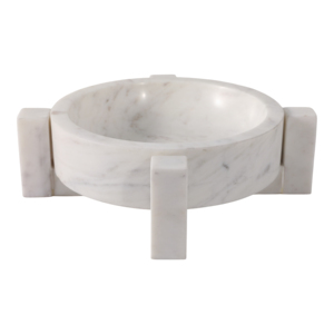 Ciotola in marmo con base per decorare il tavolino da caffè, elegante complemento d'arredo per il piano della cucina e come centrotavola - Product Image 4