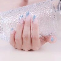 Fengshangmei – Faux ongles à presser stiletto, très demandés, en ABS, pré-conçus pour les doigts, motif hiver-automne