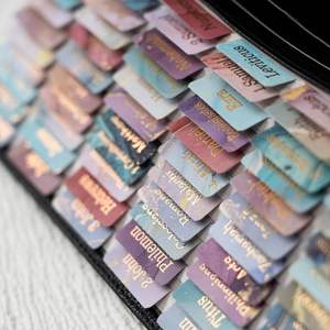 Lettrage en relief en feuille d'or de couleur neutre <span class=keywords><strong>Ancien</strong></span> et Nouveau <span class=keywords><strong>Testament</strong></span> 66 onglets bibliques laminés - Product Image 5