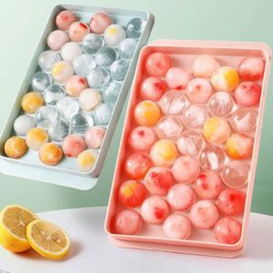 Round <b>Ice</b> Cube Tray with Lid Bin <b>Ice</b> Ball <b>Maker</b> Mold for Freezer with Container - Product Image 3