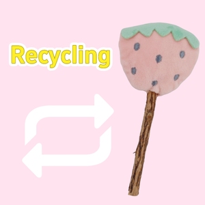 Commercio all'ingrosso di moda moderna Mutianliao bastoncini per la dentizione auto-divertenti giocattoli per gatti interattivi animali in peluche stile fragola legno - Product Image 5