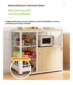 <span class=keywords><strong>Meuble</strong></span> de <span class=keywords><strong>cuisine</strong></span> multi-niveaux, buffet et étagère de rangement au sol, support pour légumes et courses, îlots de <span class=keywords><strong>cuisine</strong></span> multifonctionnels - Product Image 4