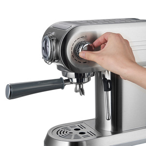 Cafetera Semiautomática de Acero Inoxidable, Máquina de Espresso con Tanque de Agua de 1.2-1.8L, para Uso en Casa y Oficina - Product Image 2
