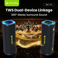 BAVIN Venta al por Mayor Directa de Fábrica BM35 Altavoz Portátil Impermeable con Luz RGB