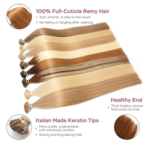 Extensions de cheveux brésiliens Remy vierges 100% de haute qualité, doux et naturels, à pointe plate et kératine, à double extrémité - Product Image 6