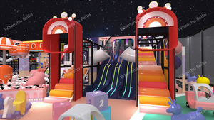 Château d'amusement pour enfants de type labyrinthe intérieur sur le thème du rêve chaud, personnalisé, équipement d'amusement pour enfants multiples, prix d'usine, vente directe - Product Image 6