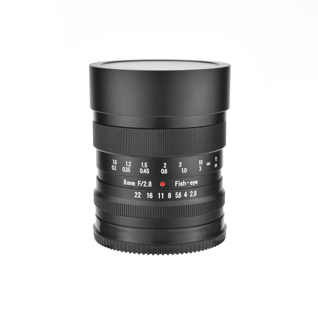 Full Frame Large Aperture Camera Lens 8mm F2.8 Fisheye Lens
