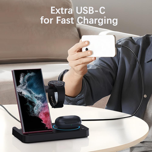 15w 3in1 Fast Wireless Chargers <strong>Universal</strong> Power Supply <strong>Adapter</strong> Charging for Smart Mobile Phone Earphone Watch <strong>Multifunction</strong> - Product Image 6