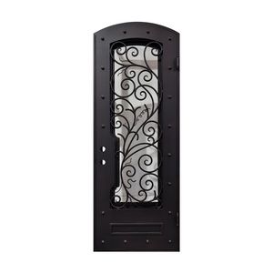 Portes <span class=keywords><strong>de</strong></span> sécurité extérieures en gros directement <span class=keywords><strong>de</strong></span> l'usine, portes battantes résidentielles, villa, appartement, <span class=keywords><strong>entrée</strong></span>, fer forgé, porte simple, moderne - Product Image 2