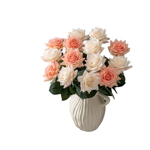 Rosas Artificiales de Látex de Alta Calidad con Tacto Realista de 42.5 cm, Rosas de Seda para Bodas, Cumpleaños, Decoración del Hogar - Product Image 1