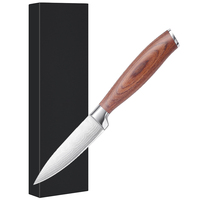 V5 3.5 Inch Koks Mes 5cr15mov Staal Balde Pakka Houten Handvat Oem Keukenmes Schillen Mes