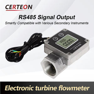 Inline vloeistof flowmeter met 4‑20 mA output LCD scherm 1 1.5 2 inch schroefdraad roestvrijstalen <span class=keywords><strong>turbine</strong></span> flowmeter - Product Image 3