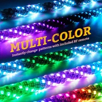 3FT Fouet LED Lumières Dansantes Chassant la Couleur Rapide pour Hors Route Sable Buggy VTT UTV Polaris RZR 4X4