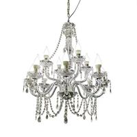 Nouveaux accessoires de mariage en fer forgé, lustres en cristal de style européen, décorations de scène de cérémonie de mariage, lampes de plafond en acrylique
