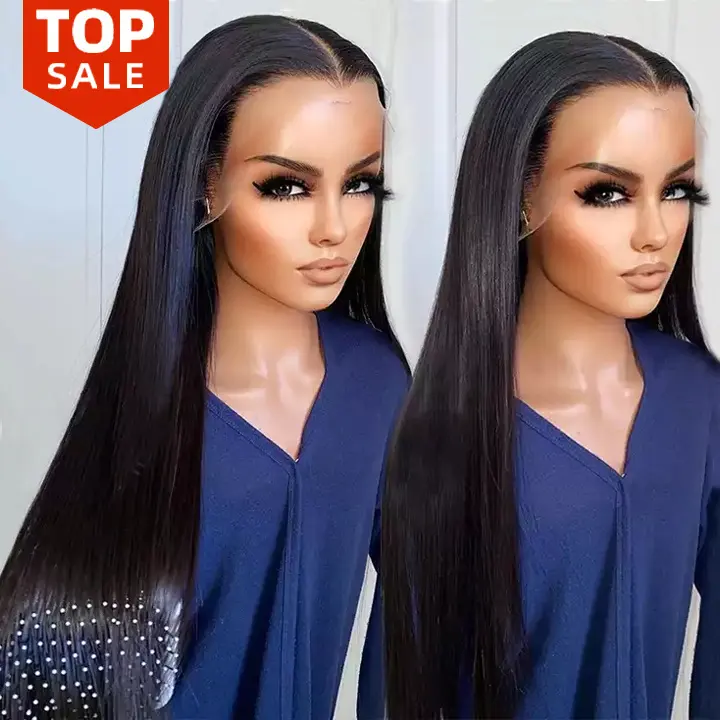 He Transparent Swiss Lace Front Wigs Human Hair 360 Lace Frontal Wig Straight Brazilian Virgin Hair Glueless Full HD Lace Wig
