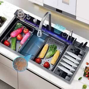 Évier de cuisine fonctionnel et polyvalent avec matériau anti-éclatement et cuve profonde pour usage domestique et hôtelier - Product Image 1