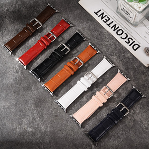 Correa <span class=keywords><strong>de</strong></span> reloj <span class=keywords><strong>de</strong></span> cuero genuino compatible con <span class=keywords><strong>Apple</strong></span> <span class=keywords><strong>Watch</strong></span> Series 11 10 9 8 7 <span class=keywords><strong>6</strong></span> 5 4 3 SE, correa <span class=keywords><strong>de</strong></span> liberación rápida con hebilla clásica - Product Image 1
