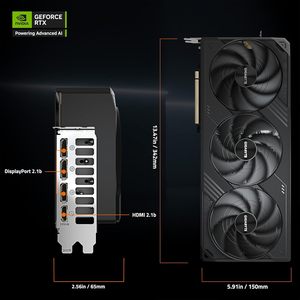 ใหม่ Gigabyte GeForce RTX 5090 windforce OC 32GB dddr <span class=keywords><strong>512</strong></span>-bit GDDR7 PCI Express 4.0เวิร์กสเตชัน GPU dp/ การ์ดแสดงผล - Product Image 3